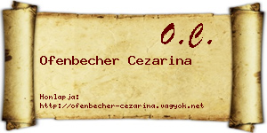 Ofenbecher Cezarina névjegykártya
